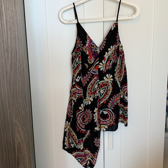 Anthropologie Black Abstract Floral Camisole - Picture 3 of 8